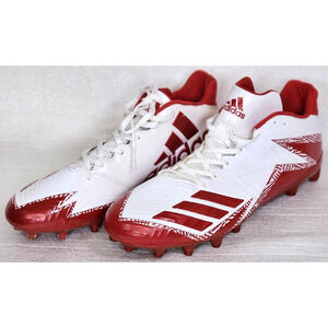 Adidas Men's Freak X Carbon Low Top Football Cleats BY3098 White Red Shoes Sz 15
